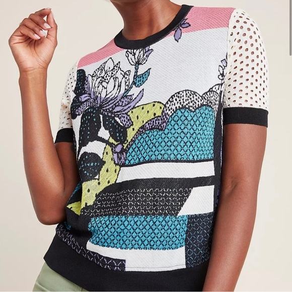 Anthropologie Aldomartins Floral Print Sweater / M - Picture 2 of 10